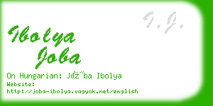 ibolya joba business card